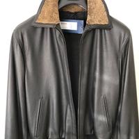 Giubbino uomo in pelle moro fodera cashmere  tg 50