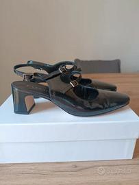 Décolleté Lazzari tacco nero vernice