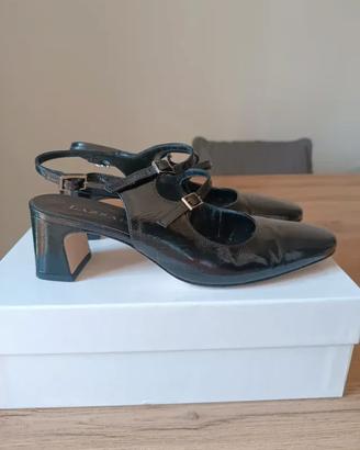Décolleté Lazzari tacco nero vernice