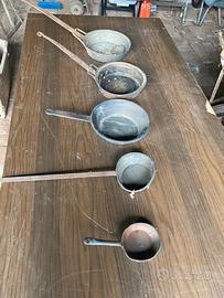 Padelle in rame vintage