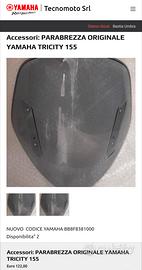 Parabrezza Originale Yamaha Tricity 125 / 155 