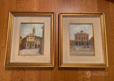 Coppia di quadri Vecchia Tortona - Pia Bruno