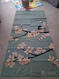 tende a pannello 60x235 con decoro con velcro