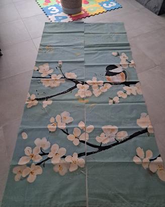 tende a pannello 60x235 con decoro con velcro