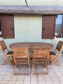 Tavolo da giardino in legno teak