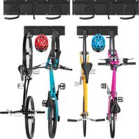 Supporto da Parete per 4 Biciclette e 2 Caschi