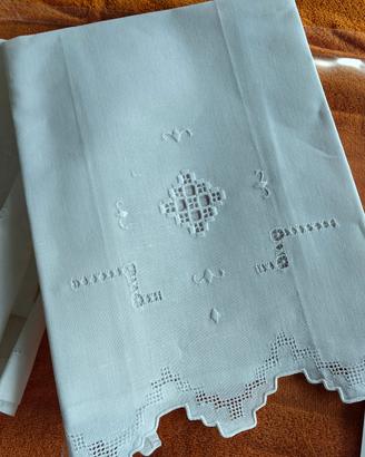 set asciugamani da bagno in misto lino