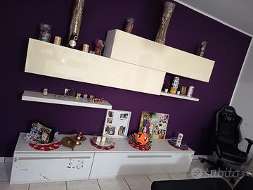 parete attrezzata salone moderna 