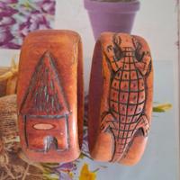 coppia braccialetti africani  incisi