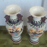 LOTTO 2 ANTICHI VASI CERAMICA GIAPPONESE ANNI '50