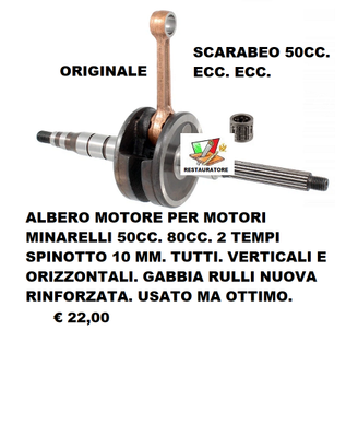 ALBERO MOTORE SPINOTTO 10 MOTORE MINARELLI 50 -80