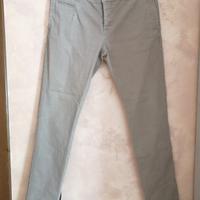 Pantalone classico uomo slim stretch color taupe 