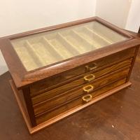 Portagioie in radica e vetro