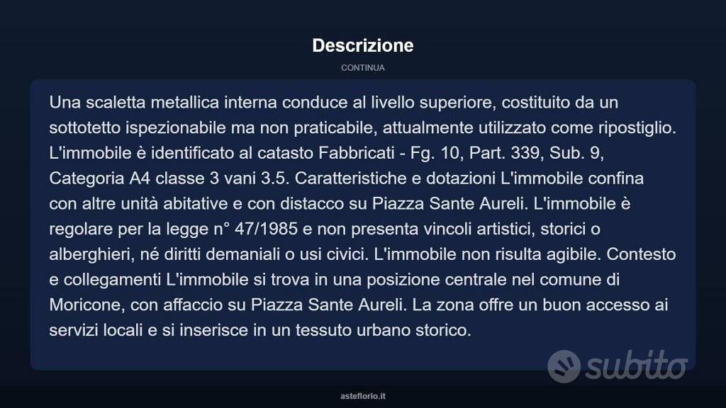 Appartamento – Moricone, Roma Capitale - Altro