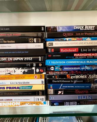 DVD musicali concerti Lennon, Hendrix, Radiohead