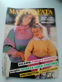 riviste MANI DI FATA e schede x ricami e maglia