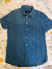 Camicia denim maniche corte H&M tg. S