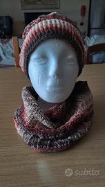 set cappello e scaldacollo handmade 