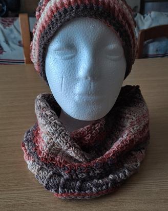 set cappello e scaldacollo handmade 