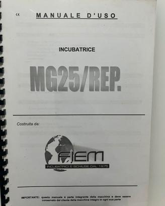 Incubatrice MG 25 rep