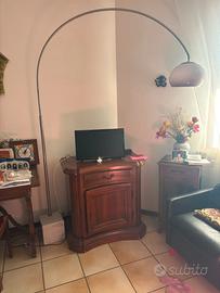 Lampada ad arco con base in marmo anni 60