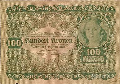 Banconota da 100 Kronen – Prima Repubblica
