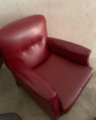 Poltrona singola rossa