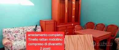 TINELLO COMPLETO IN MIDOLLINO E RATTAN COORDINATO 