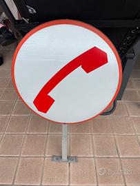 Targa telefono pubblico targa Vintage Anni 80