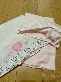 Lenzuola culla bambina Chicco, set 3 pezzi