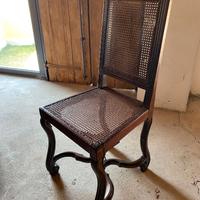 4 sedie antiche del 700 in noce