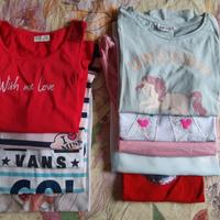 Set magliette e canotte bambina