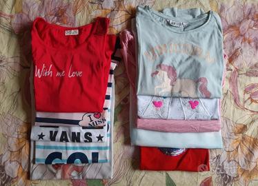 Set magliette e canotte bambina