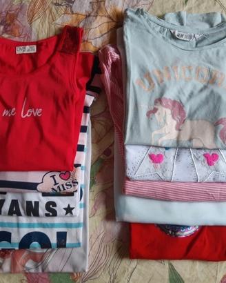Set magliette e canotte bambina