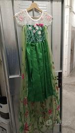 Vestito di Carnevale Elsa versione Primavera