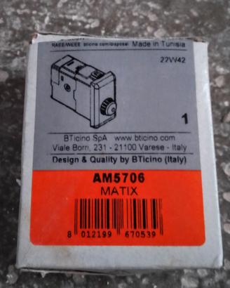 Dimmer elettrico e tappi BTicino Matix