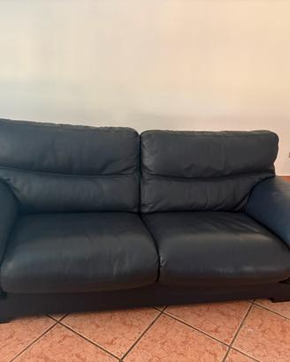Divano 3 posti nero pelle