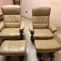 Poltrone recrinabili in pelle
