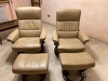 Poltrone recrinabili in pelle