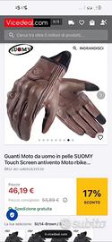 Guanti moto pelle suomy