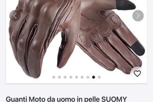 Guanti moto pelle suomy