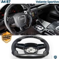 VOLANTE Sportivo Per Audi A4 B7 Carbonio e Pelle