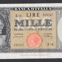 Banconota lire 1000 del 1947 testina