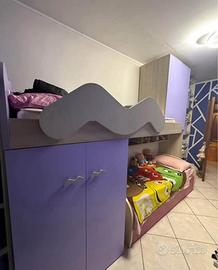 Letto a castello con armadio