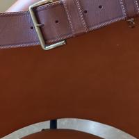 Cintura in pelle marrone Alberta Ferretti