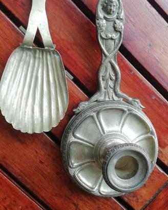 Portacandela o portabugia e cucchiaio da chiesa