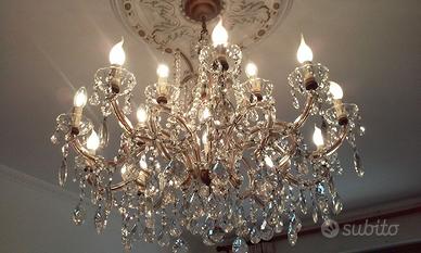 Lampadario Maria Teresa 15 luci vintage