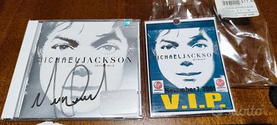 Autografo Michael Jackson su CD Invincible