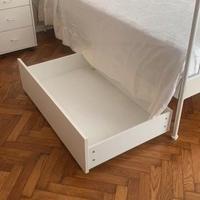 Letto in ferro smaltato bianco