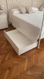 Letto in ferro smaltato bianco